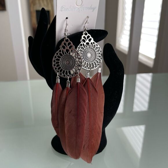 Pretty In Plumes Earrings  - Picture 1 of 3